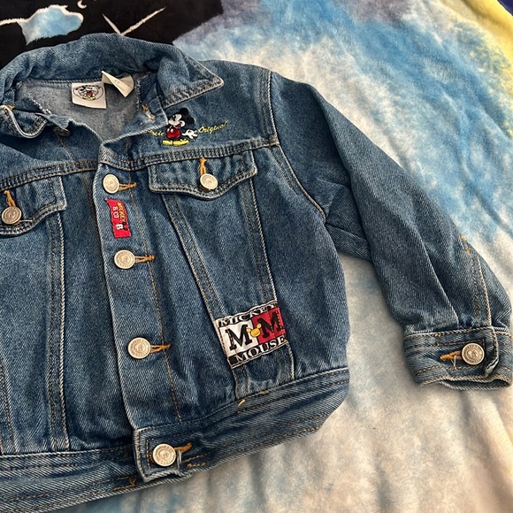 Vintage Mickey Mouse Jean Jacket 4T Mickey & Co Button Down Denim Classic Blue - Picture 3 of 10